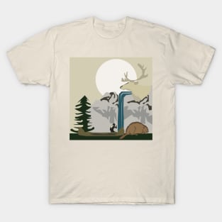 Vintage Wilderness Landscape T-Shirt